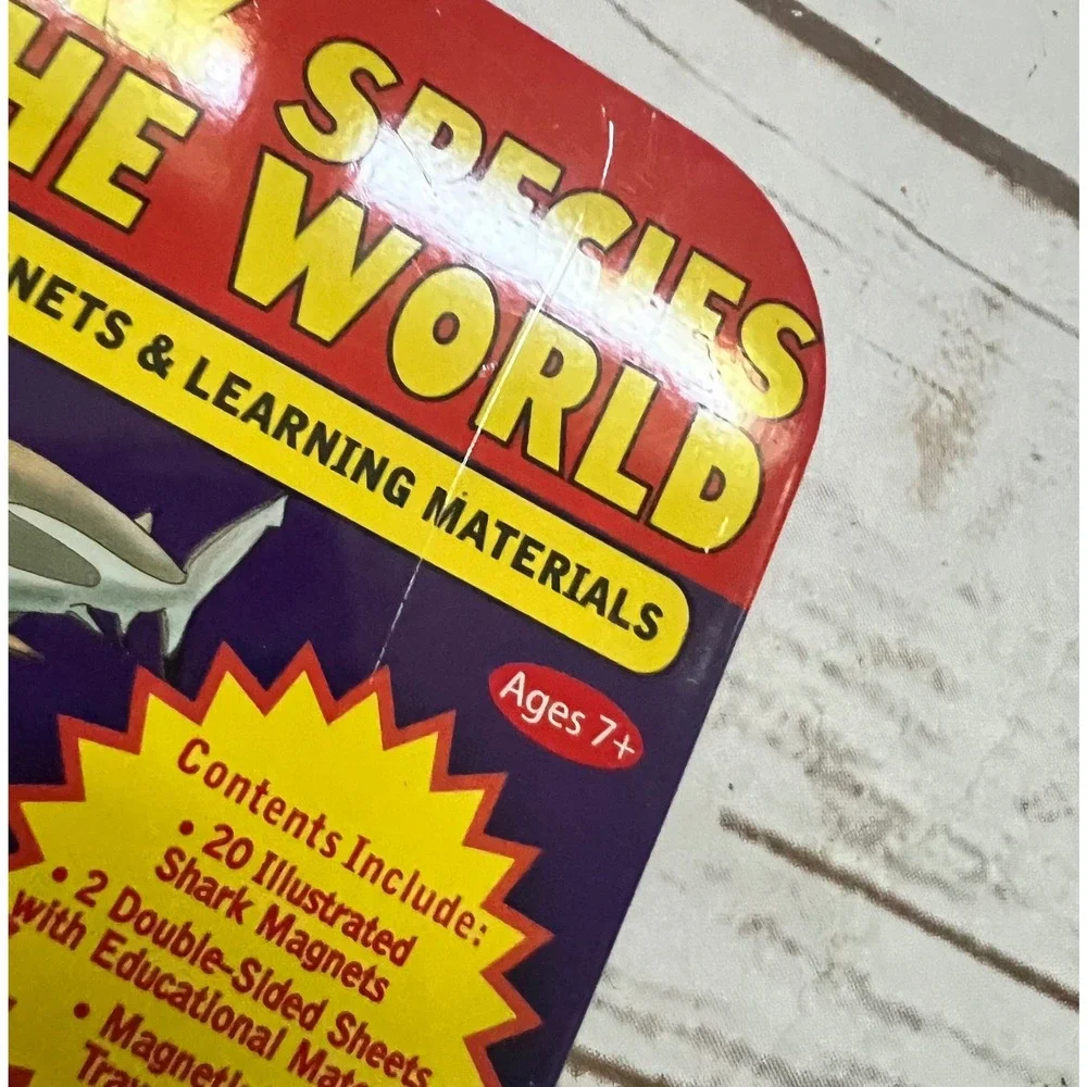 T.S. Shure Magnetic Learning Tins Sharks and Dinosaurs STEM Travel Set 2pc OS
